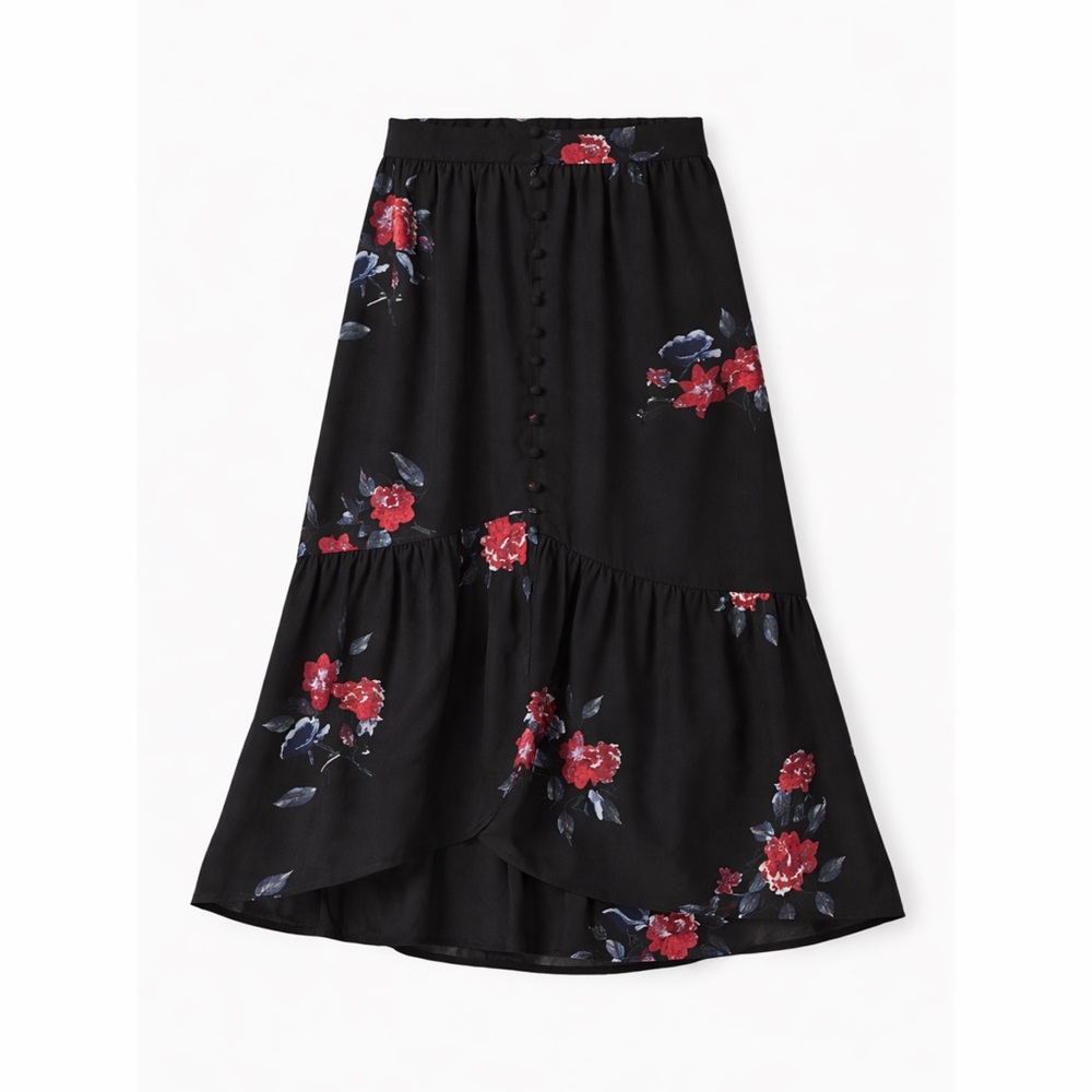 🍂a s o s • buttoned down skirt